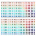 PATIKIL 反射ラウンド小さな数字ステッカー 12シート 数字11自己粘着レザー連番ステッカー在庫ラベルステッカー収納整理用