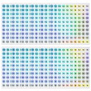PATIKIL 反射ラウンド小さな数字ステッカー 12シート 数字14自己粘着レザー連番ステッカー在庫ラベルステッカー収納整理用