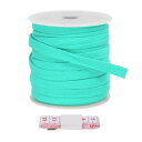 PATIKIL フラットドローストリングコード12mm x 22ヤード、ドローストリング交換用フラットロープソフト綿製フーディーストリングコードロール、スウェットパンツ、ショーツ、パンツストラップ衣類用の定規付き、ライト緑