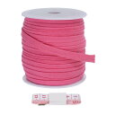 PATIKIL 平織りドローストリングコード 12mm x 22ヤード、フラットロープソフト綿製フーディーストリングコードロール、スウェットパンツ、ショーツ、パンツストラップ、衣類用定規付き、ダークピンク