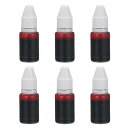 PATIKIL 0.33oz インクリフィルスタンプパッド 6個 10mlスタンプパッドインクリフィル オフィススタンプセルフインキングスタンプ 日付スタンプス...