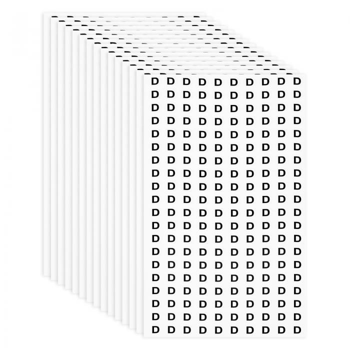 PATIKIL アルファベットステッカー 15枚 13 mm 小文字 D 粘着文字ラベル 丸型紙文字サイン スクラ ップブッキング整理 DIYプロジェクト用 (...