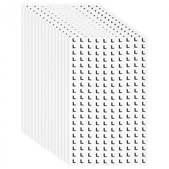 PATIKIL アルファベットステッカー 15枚 13 mm 小文字 L 粘着文字ラベル 丸型紙文字サイン スクラ ップブッキング整理 DIYプロジェクト用 (...