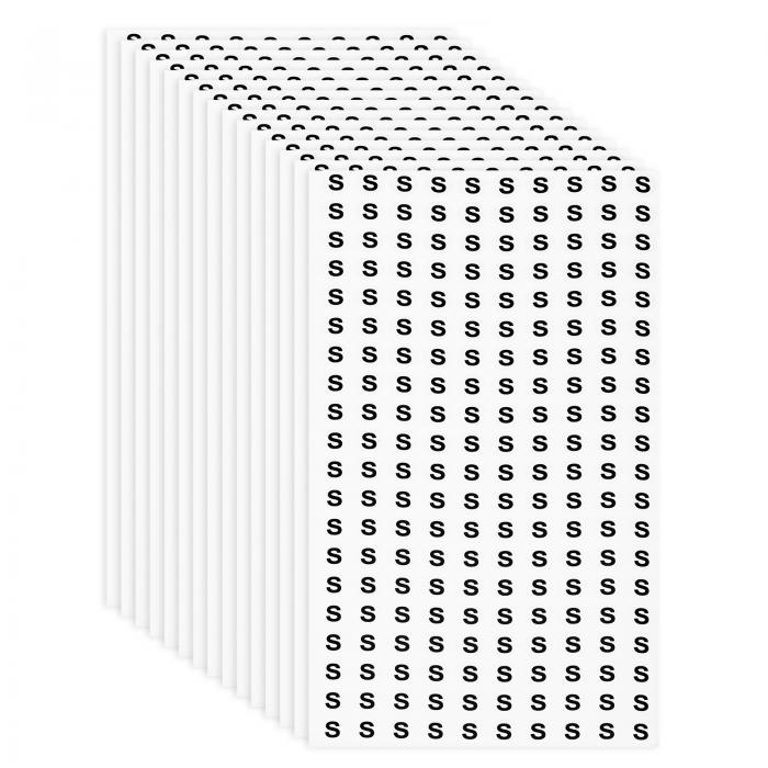 PATIKIL アルファベットステッカー 15枚 13 mm 小文字 S 粘着文字ラベル 丸型紙文字サイン スクラ ップブッキング整理 DIYプロジェクト用 (...