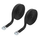 PATIKIL ラッシングストラップ 1インチ x 39フィート 2本セット タイダウンストラップ カムバックル 調整可能ラチェットストラップ 551ポンド対応 オートバイ 荷物用 黒