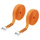 PATIKIL ラッシングストラップ 1インチ x 20フィート 2個入り タイダウンストラップ カムバックル 調整可能ラチェットストラップ 551ポンド対応 オートバイ 荷物用 オレンジ