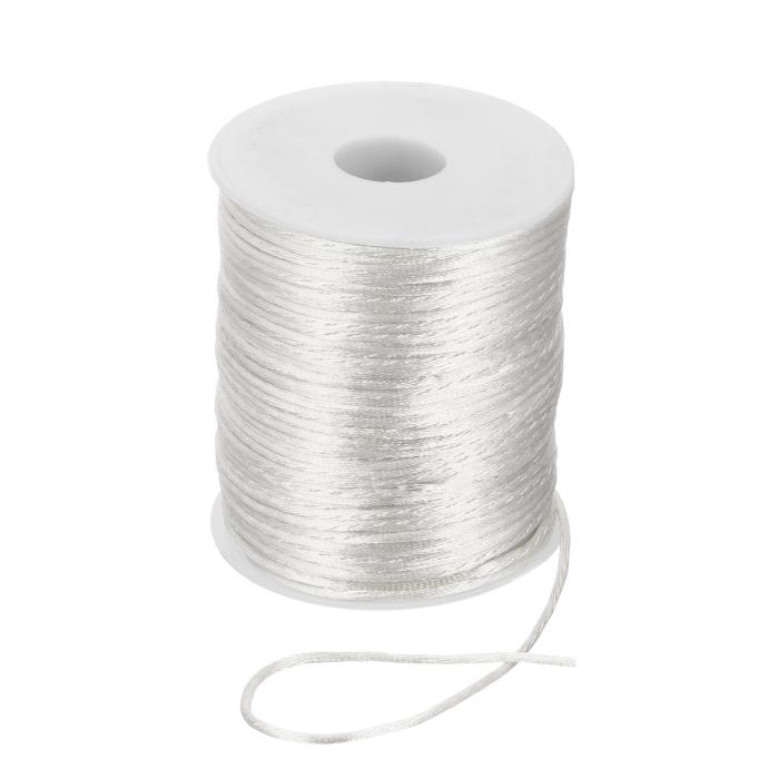 PATIKIL 2mm x 110ヤードのナイロンストリングコードビーズサテンストリング結びコードひも糸宝石メイ..