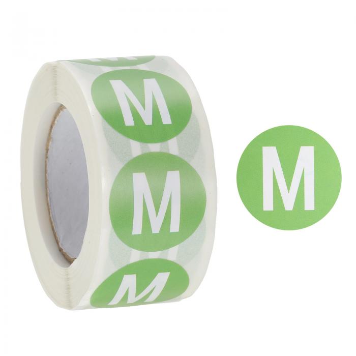 PATIKIL 1"丸形コーディング自己粘着ラベルmサイズTシャツラベル500枚/ロールシャツスカート衣類小売用..