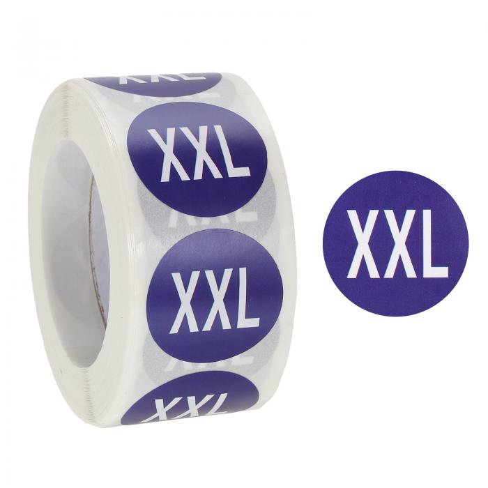 PATIKIL 1"丸形コーディング自己粘着ラベルXXLサイズTシャツラベル500枚/ロールシャツスカート衣類小売..