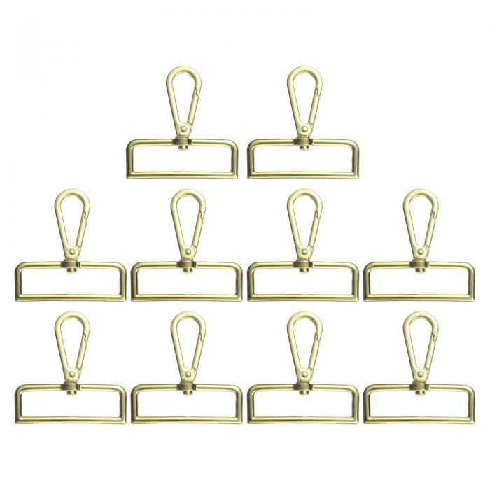 10個のメタルDリングロブスタークローフ゛クラ スフ゜2" (50.8mm) 亜鉛合金360度回転トリカ゛ーフ゜ッ..