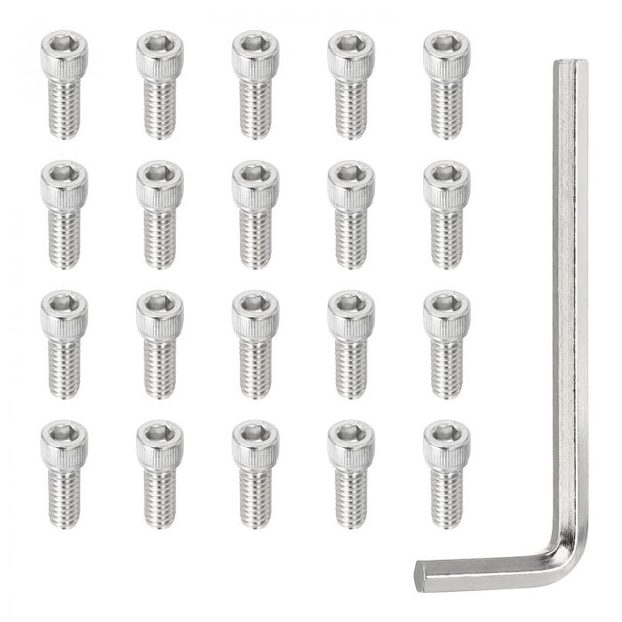 PATIKIL 1/4インチ-20 x 5/8インチ ソケットヘッドボルト、20個 304ステンレス鋼六角ソケットボルト、..