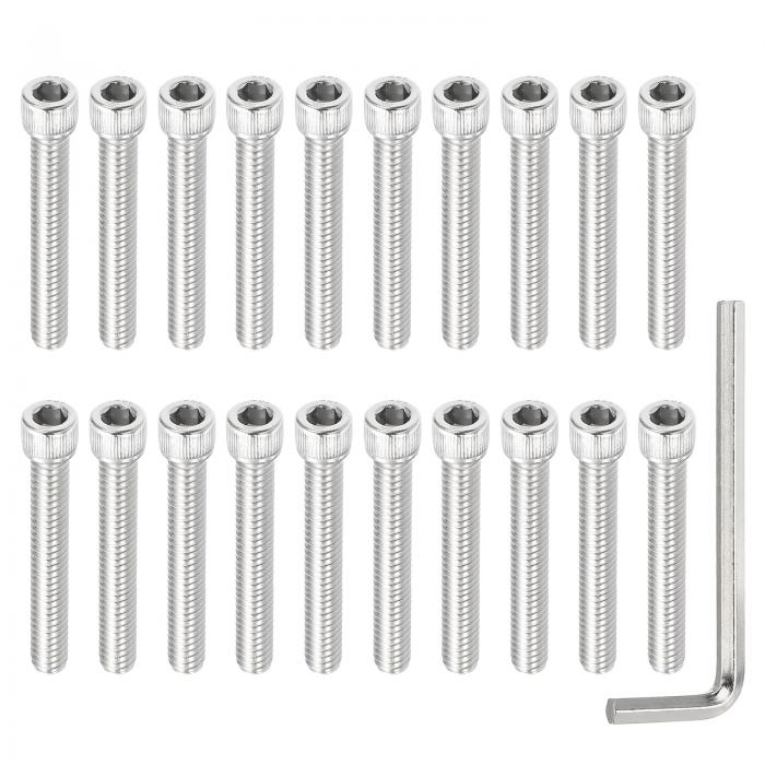 PATIKIL 1/4インチ-20 x 1-3/4インチ ソケットヘッドボルト、20個 304ステンレス鋼六角ソケットボルト..