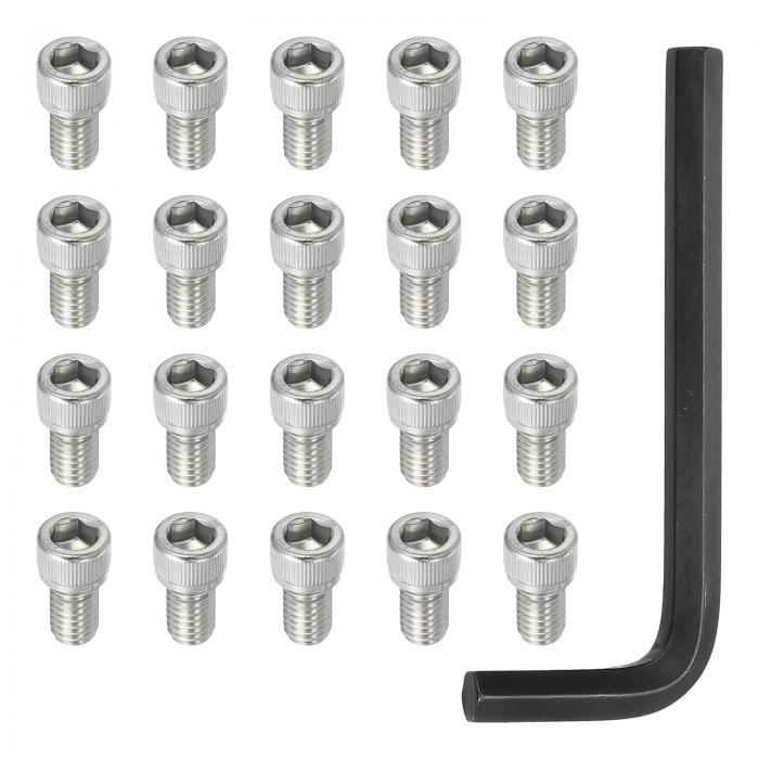 PATIKIL 3/8インチ-16 x 5/8インチ ソケットヘッドボルト、10個304ステンレス鋼六角ソケットボルト、ヘ..