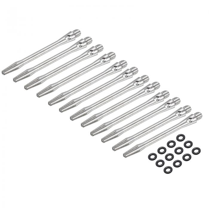 PATIKIL アルミニウムダーツシャフト48mm、12個入り2BAスレッドダーツステム交換用アクセサリー、スチ..