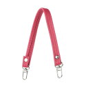 PATIKIL レザーパースハンドルストラップ 13インチレザーパースストラップ交換DIY女性クラッチバッグハンドバッグトップハンドルストラップ修理アクセサリー ローズレッド