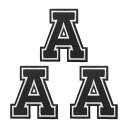 PATIKIL アイロン文字パッチ3パックシェニール文字パッチジーンズ衣類バッグ帽子シャツクラフト修理用刺繍パッチ黒アルファベットA