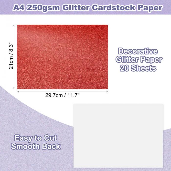 PATIKIL 20�� ����å��������ɥ��ȥå��ڡ��ѡ� A4 250GS M DIY �ѡ��ƥ������� ���礦���� ���� ����ե� ���� ��åץ֥å��� ��������å�