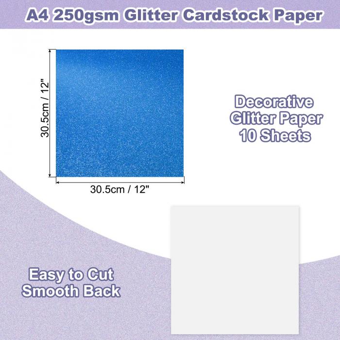 PATIKIL 10�� ����å��������ɥ��ȥå��ڡ��ѡ� A4 250GS M DIY �ѡ��ƥ������� ���礦���� ���� ����ե� ���� ��åץ֥å��� �֥롼