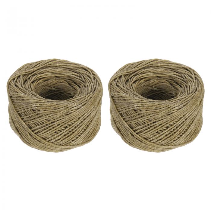 PATIKIL 2個200ft/61mビーズワックスウィックロープ 1.2mm厚ろうそく作りウィック ろうそくストリング..