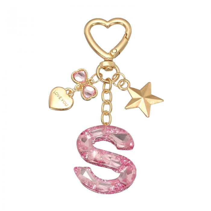 PATIKIL キーチェーン キーホルダー イニシャルレター かわいいデコレーション カップの飾り キーチェーン装飾 バックパック ハンドバッグ 財布用 レター...