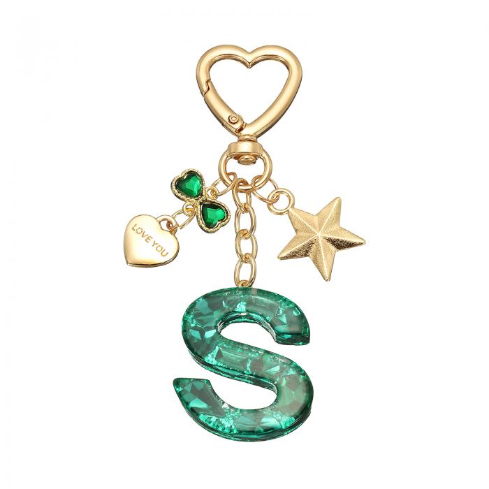 PATIKIL キーチェーン キーホルダー イニシャルレター かわいいデコレーション カップの飾り キーチェーン装飾 バックパック ハンドバッグ 財布用 レター...