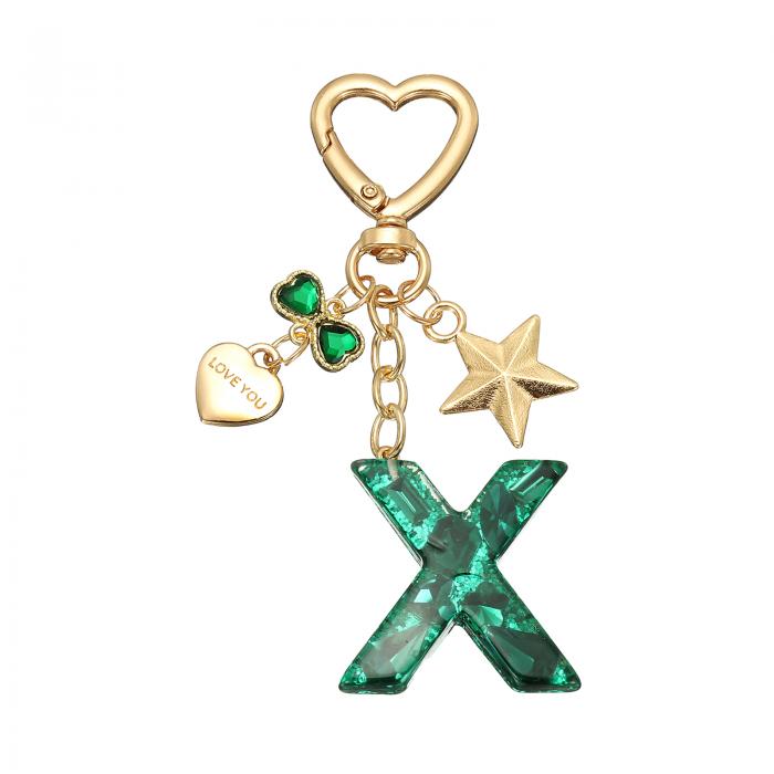 PATIKIL キーチェーン キーホルダー イニシャルレター かわいいデコレーション カップの飾り キーチェーン装飾 バックパック ハンドバッグ 財布用 レター...