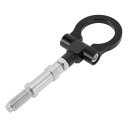 Hihaha フォルクスワーゲンに対応 MK7用 2014-2022年 車用トウバー フロントリアトウフック 11mm アルミニウム合金 122mm ブラック ...