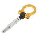 Hihaha フォルクスワーゲンに対応 MK7用 2014-2022年 車用トウバー フロントリアトウフック 11mm アルミニウム合金 122mm ゴールドト...