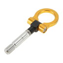 Hihaha マツダに対応 RX8用 2003-2008年 車用トウバー フロントリアトウフック 11mm アルミニウム合金 104mm ゴールドトーン 1セッ...