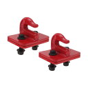 A ABSOPRO トラクターバケットフック フロント トラクターアクセサリー バケットグラブフック メタル 107.5x82mm 赤 7.5トン 4本のボルト...