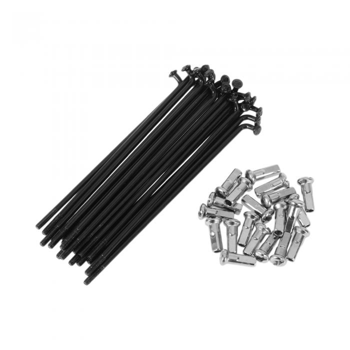 INFINAUTO 20セット13G自転車スポーク87mm自転車ホイールスポーク304ステンレススチールブラック(4)