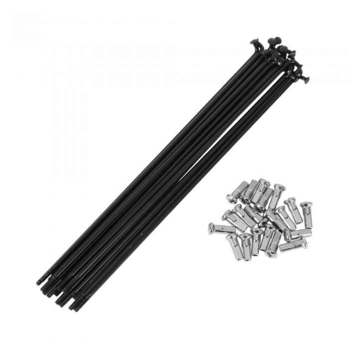 INFINAUTO 20セット13G自転車スポーク163-mm自転車ホイールスポーク304ステンレススチールブラック(4)