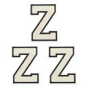 PATIKIL アイロン文字パッチ3パックシェニール文字パッチジーンズ衣類バッグ帽子シャツクラフト修理用刺繍パッチ白いアルファベットZ