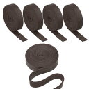 PATIKIL 10mm フラットレザーストラップ 1M 5ロール PUレザーストリップ 片面 DIY 工芸品作り ブレスレット 財布 ストラップ 宝石メイキン...