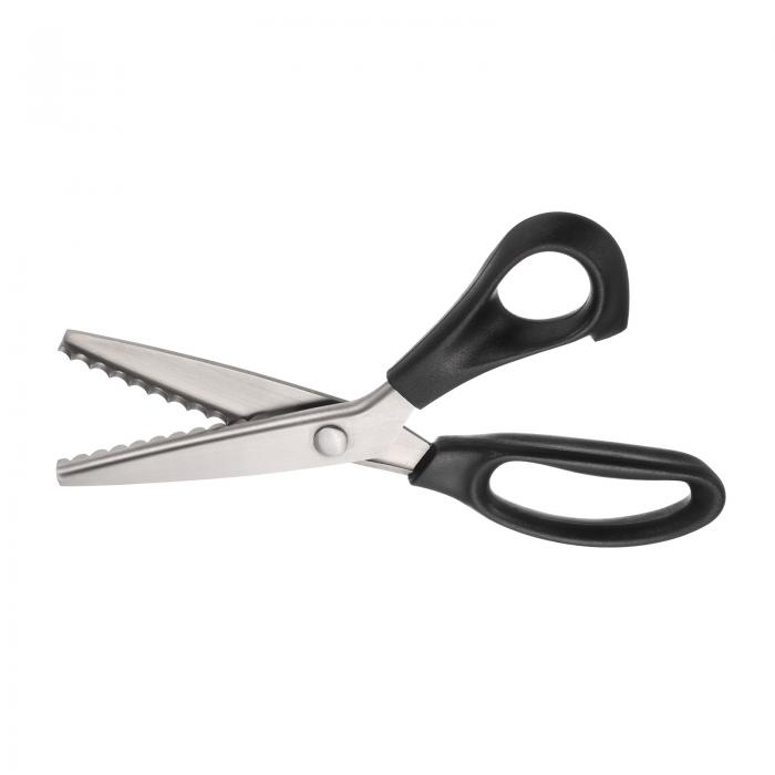 ミシン用ハサミ 波縁 テーラーハサミ ステンレス製 刺繍 縫製 手芸 日常使用 アートワーク DIYツール 黒