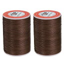 丸いレザー縫製ワックス糸 85m / 93ヤード ポリエステルワックスストリング 0.65mm ワックスステッチコード レザークラフト ブックバインディング ブ...