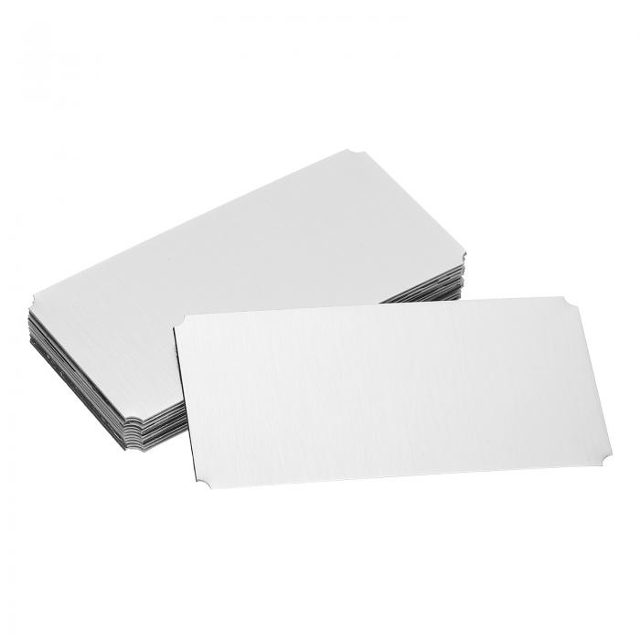 12個 空白名札 3.9 x 2"エングレーブメタル名札レーざー強力粘着名札陽極酸化アルミカスタム空白プレー..