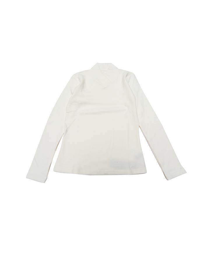 Allegra K Allegra K レディース アシンメトリーカラー Tシャツ 無地 長袖 スリムフィット ベーシックトップス ホワイト L