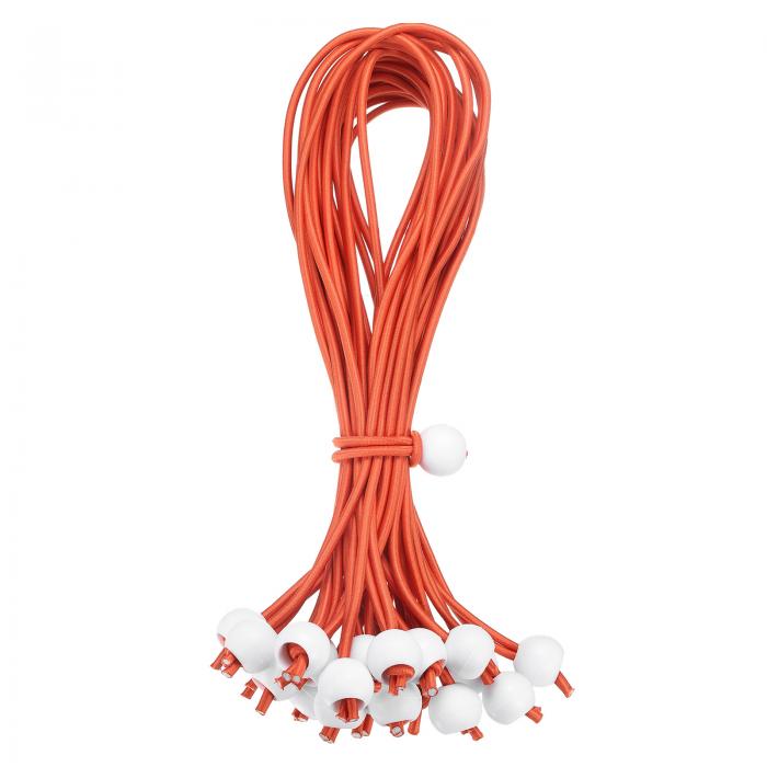12" ボールバンジーコード 20個セット ボール付きバンジーコード テント キャンプ タープ ポスター エ..