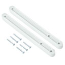 引き出しスライド 1セット180mm - プラスチック製引き出しレール ネジ付き キャビネット引き出しベッドサイドテーブルワードローブドレッサー用側面取り付け溝付きガイドレール(ホワイト)