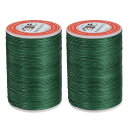 丸いレザー縫製ワックス糸 85m / 93ヤード ポリエステルワックスストリング 0.65mm ワックスステッチコード レザークラフト ブックバインディング ブ...