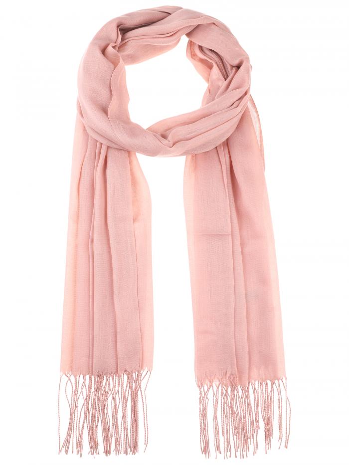 Elerevyo プレーンカシミヤイミテーション冬用暖かいスカーフ、無地フリンジロングスカーフショールレディースメンズ ダスティピンク 200x70cm