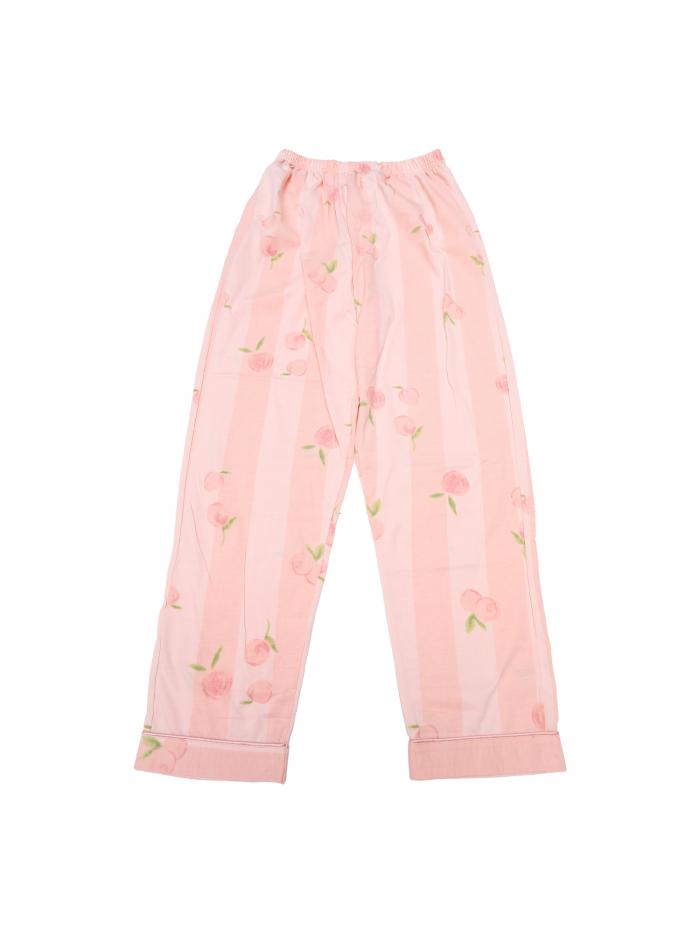 cheibear レディース パジャマ ボトムス プリント ラウンジ 伸縮性ウエスト 軽量 快適 ポケット付き スリープウェアパンツ ピンク XL