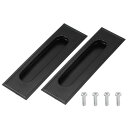 2個のフィンガーフラッシュプル 5.6"のステンレススチールの引き戸ハンドル 家庭用浴室 戸 窓用の見えないネジ穴付きポケットドアプル