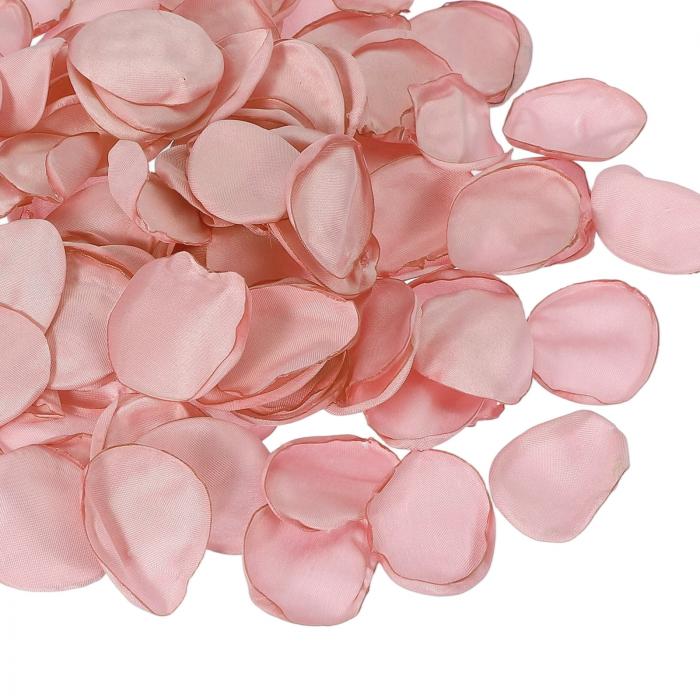 200個 偽 バラ 花びら 人工 花びらバレンタインデー 装飾 浪漫的な夜 結婚 提案記念日 レザーピンク(3)