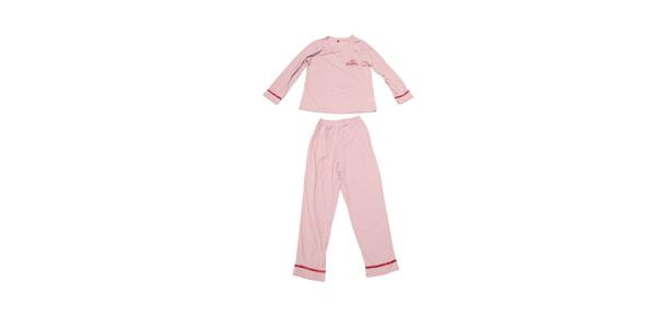 cheibear レディース コットンパジャマ リブ編み スリープウェア プルオーバートップス パンツ付き ラウンジセット ポケット付き ピンク XS