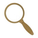GLIDESMOOTH 拡大鏡 手持ちルーペ 3倍拡大 見やすい 携帯便利 シンプル 地図 雑誌 新聞 読書用 自然探索 趣味 観察用 高齢者 子ども用 ブラウン レンズ径88mm