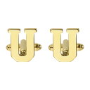 PATIKIL イニシャルカフリンク、クラシックアルファベットレターUステンレススチールメンズカフリンク26文字A-Zボックス付きメンズファーザーハズバンドウェ...