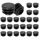 M METERXITY 30パック ラウンドプラスチックプラグ OD 4/5" 家具用チューブ挿入パイプホールエンドキャップ チューブポスト/グラ イドインサート パイプポスト/テーブルチェアレッグ/金属チューブ/フェンス用【黒】