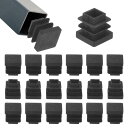 M METERXITY 50個入り チューブエンドキャップ 1/2 x 1/2" プラスチック製スクエアホールプラグ 椅子 脚/バースツール/フィットネス機器用 挿入物 椅子 滑り止めフェンスプラグフロアプロテクター